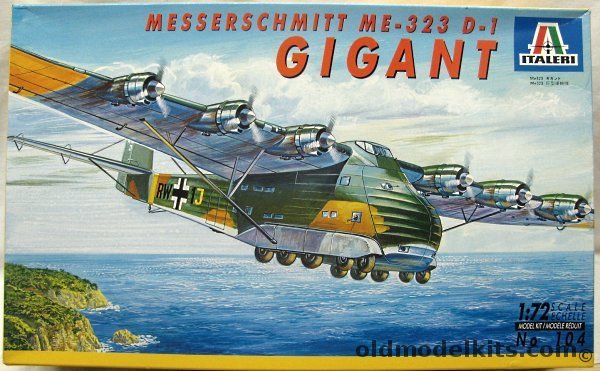 Italeri 1/72 Me-323 D-1 Gigant 6 Engine Transport, 104 plastic model kit